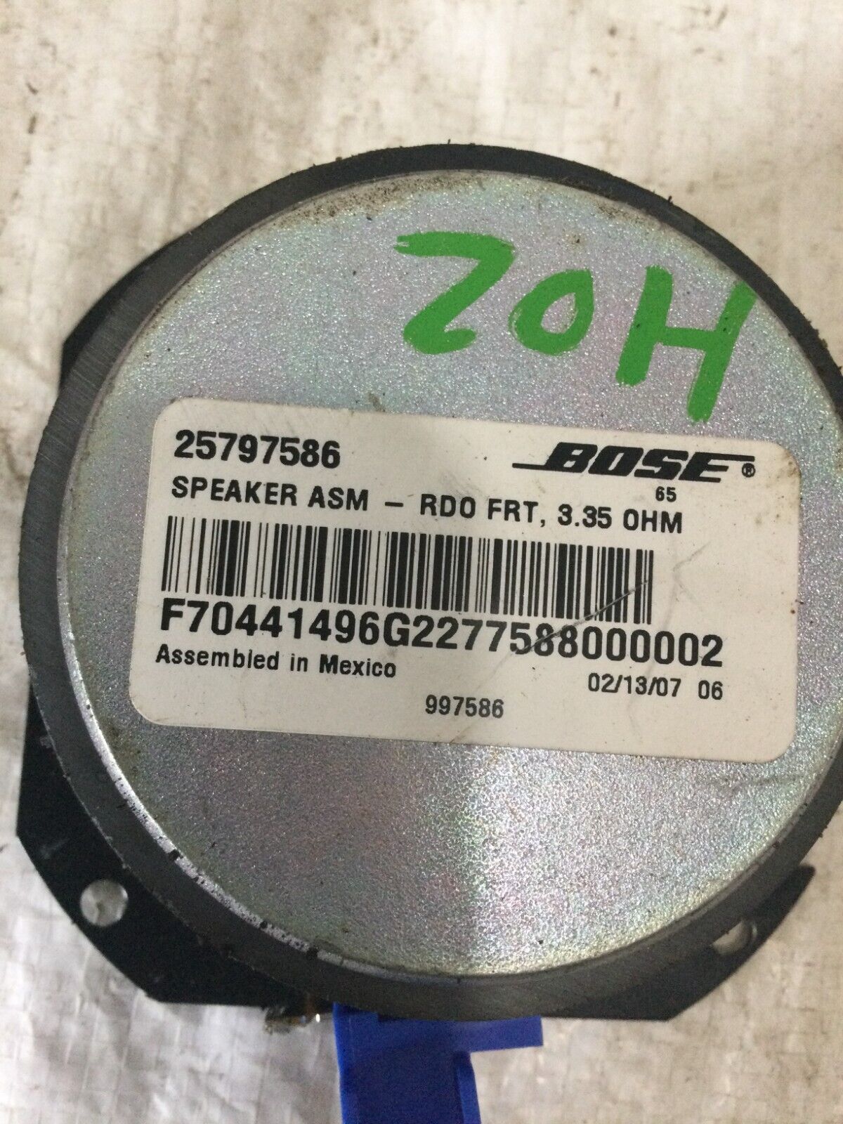 2007 Cadillac Escalade Dashboard Speaker 25797586 OEM
