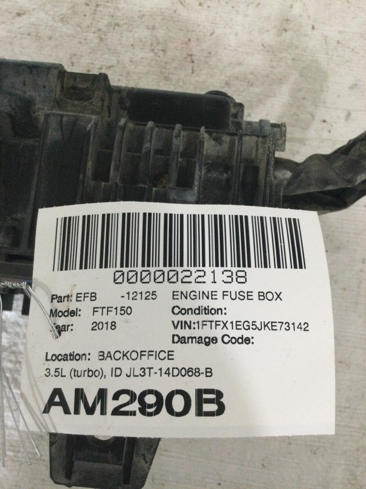 2018 Ford F-150 3.5L Engine Fuse Box OEM