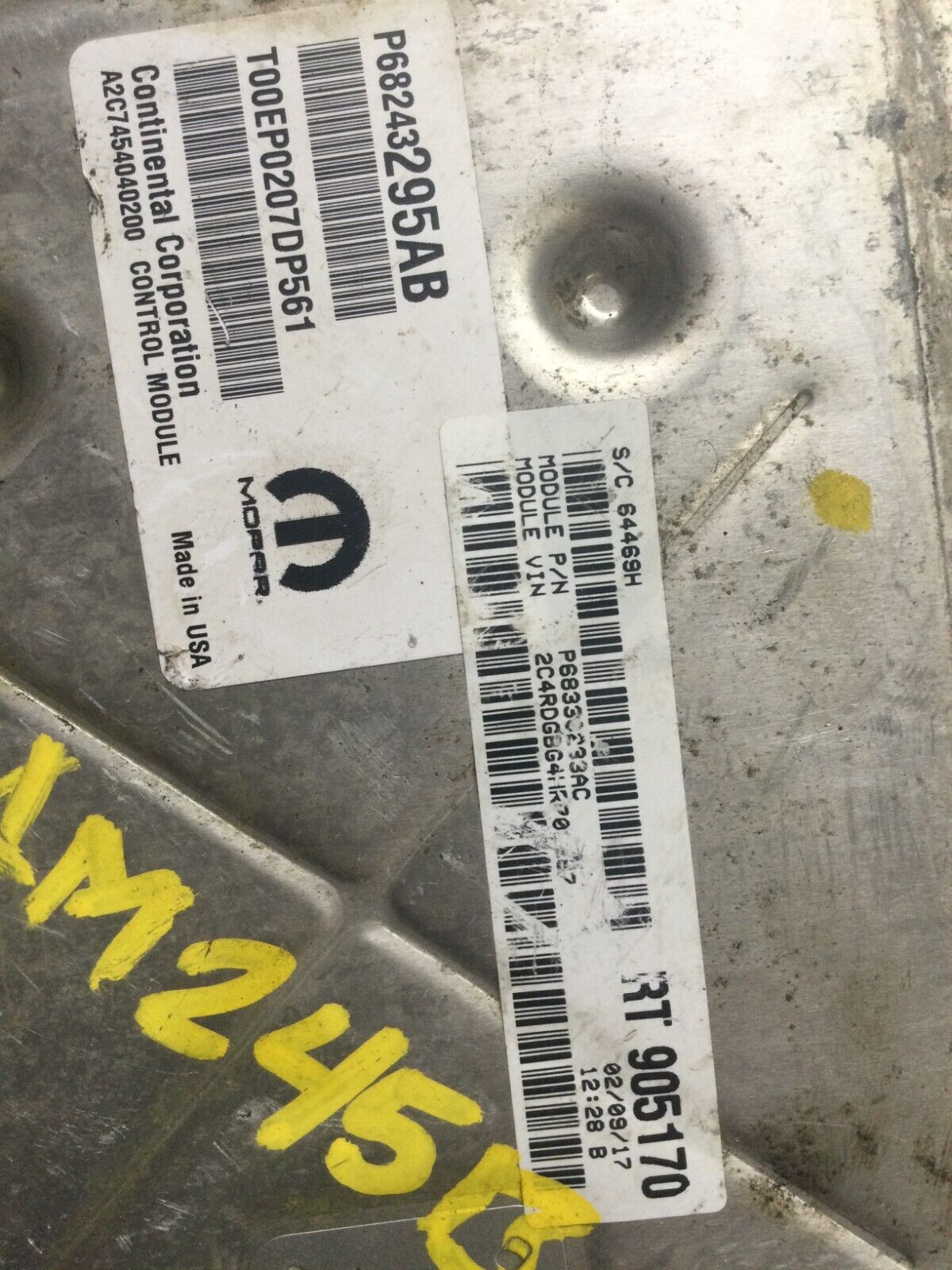 2016-2018 Dodge Grand Caravan Engine Computer Control Module ECU ECM 68243295AB