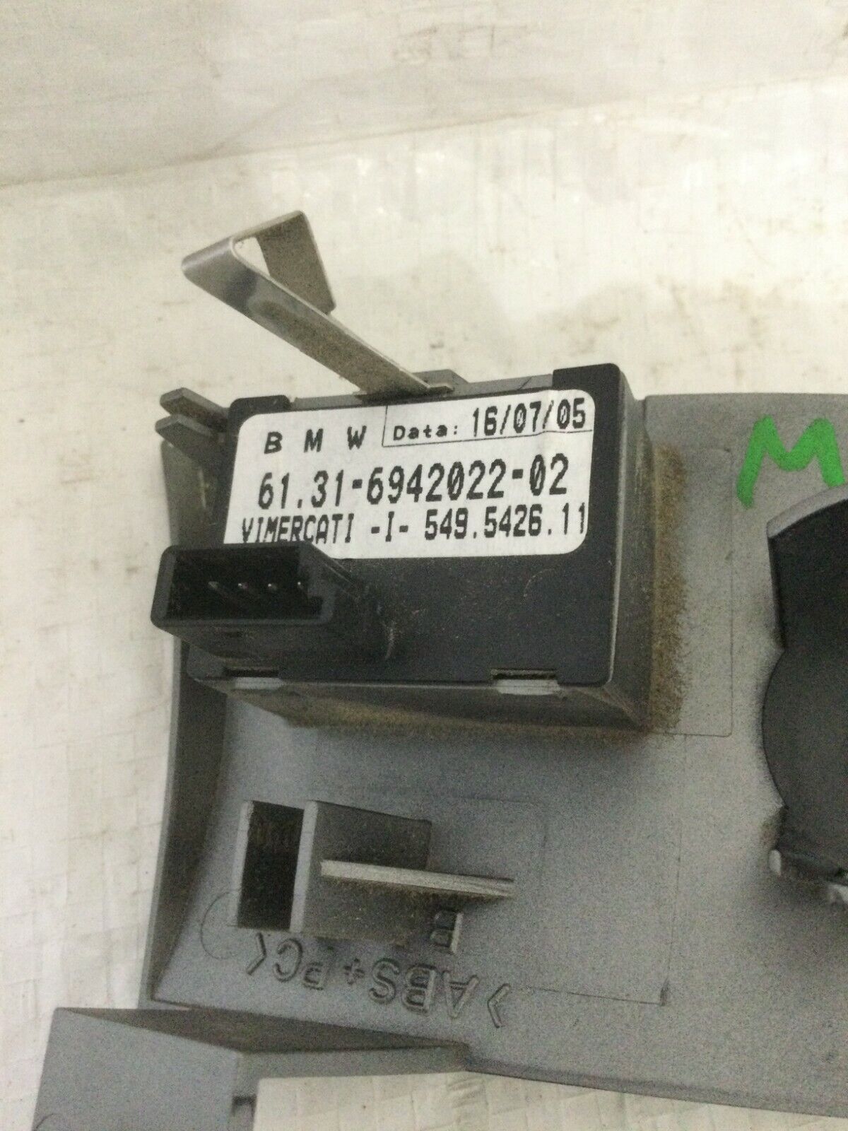 2006 BMW 750Li Sedan Park Assist Control Switch W/ Trim 6942022 OEM 