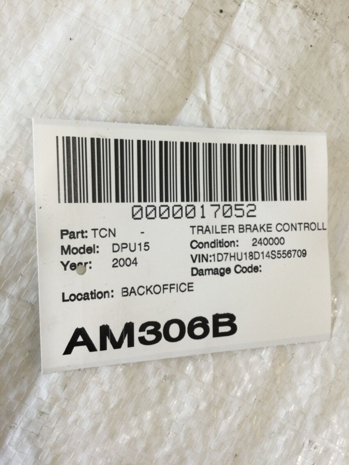 2004 Dodge Ram 1500 Trailer Tow Connector 56038366AB OEM