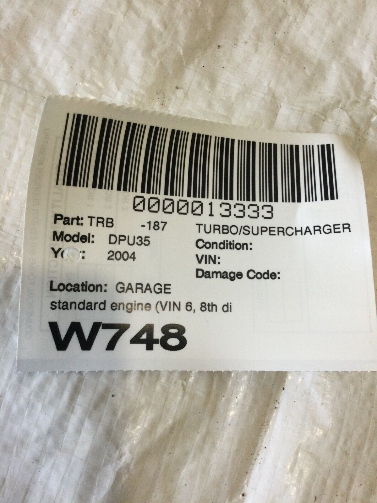 2004 Dodge Ram 3500 5.9L Diesel Turbo charger Electronic Actuator OEM