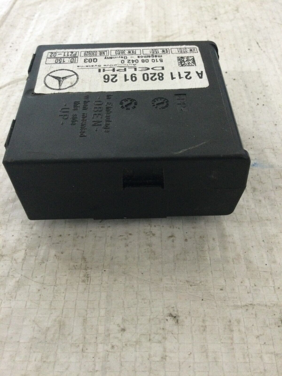 2004 Mercedes Benz S430 Theft Locking Control Module 2118209126 OEM