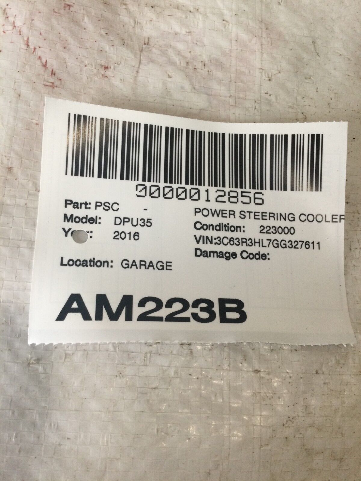 2016-2019 Dodge Ram 3500 Power Steering Cooler 68110945AB OEM