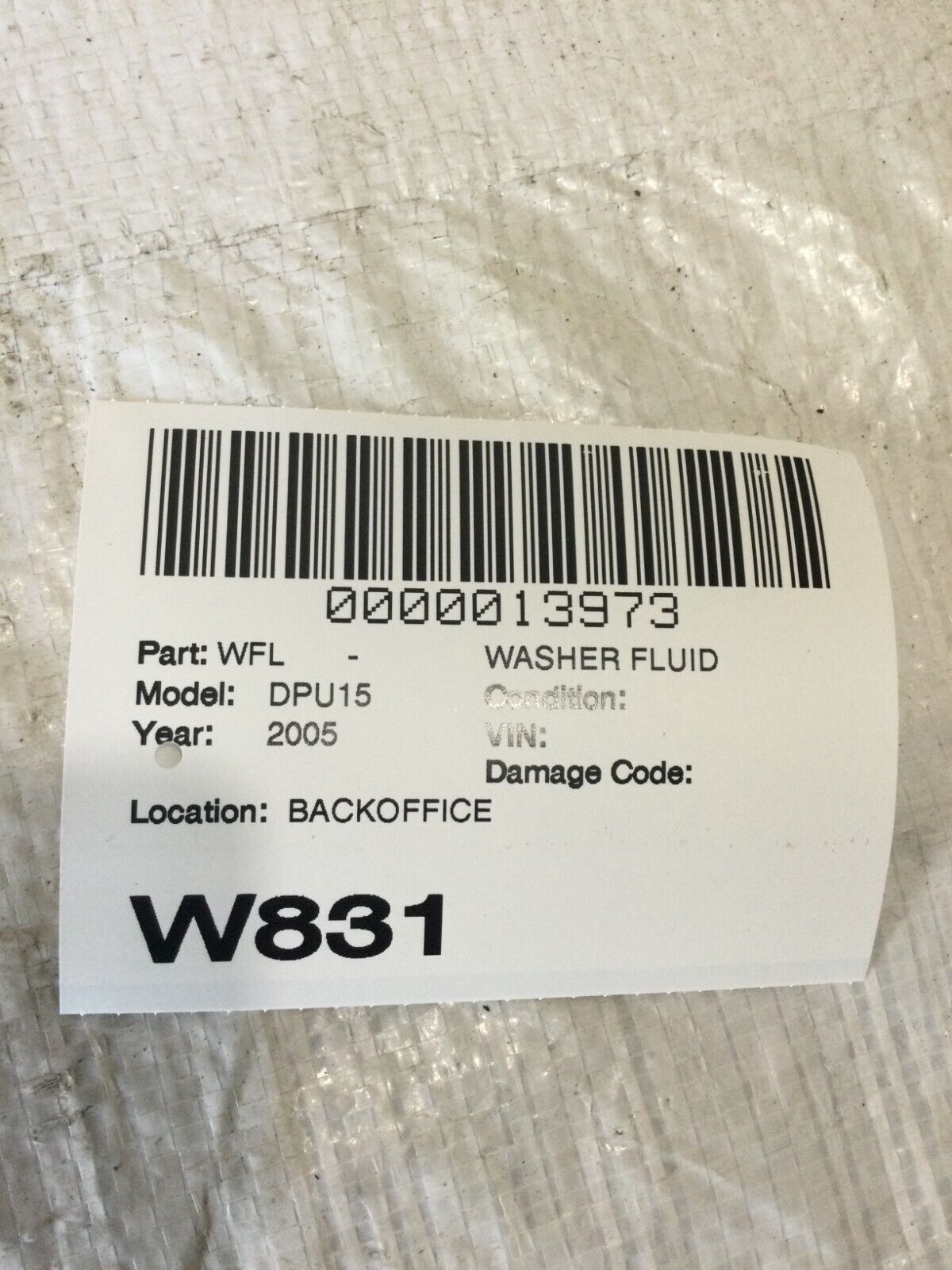 2005 Dodge Ram 1500 Windshield Washer Fluid Reservoir OEM