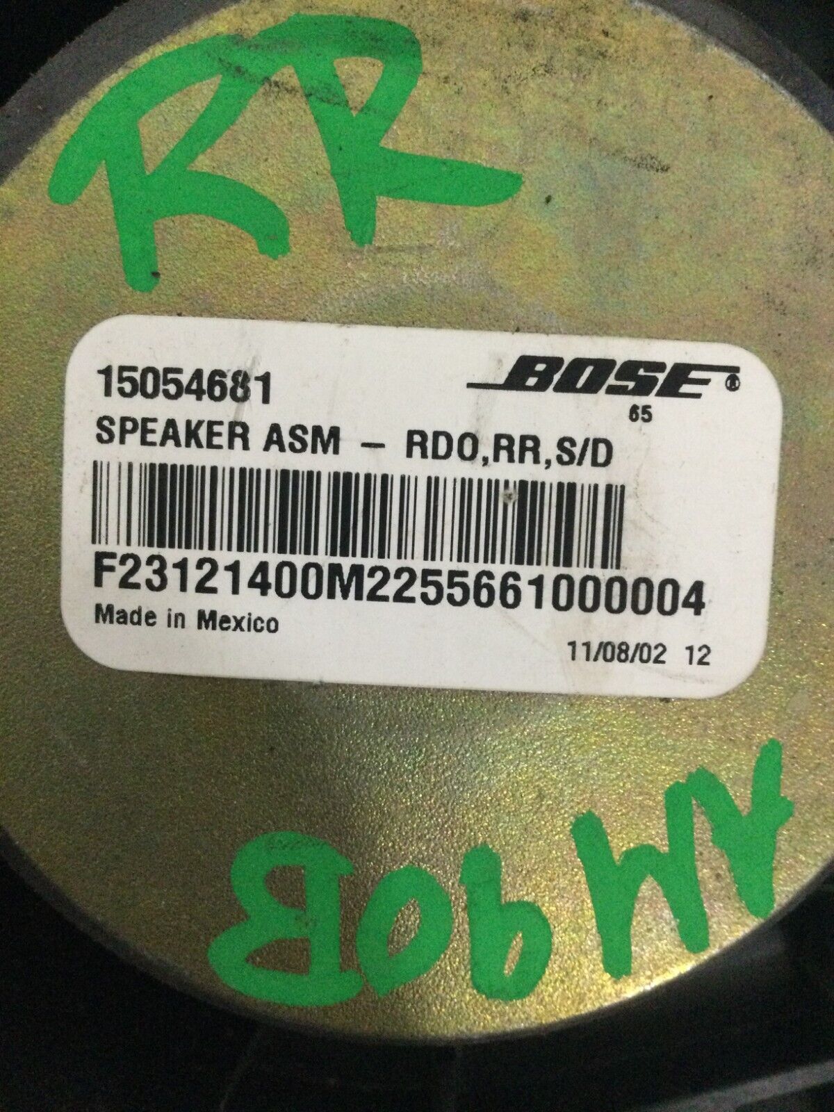 2003-2006 Cadillac Escalade EXT Right Rear Door Speaker OEM 15054681