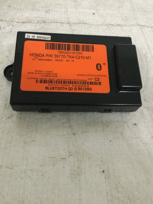 2010 Acura TL Bluetooth Communication Control Module OEM 39770-TK4-C210-M1