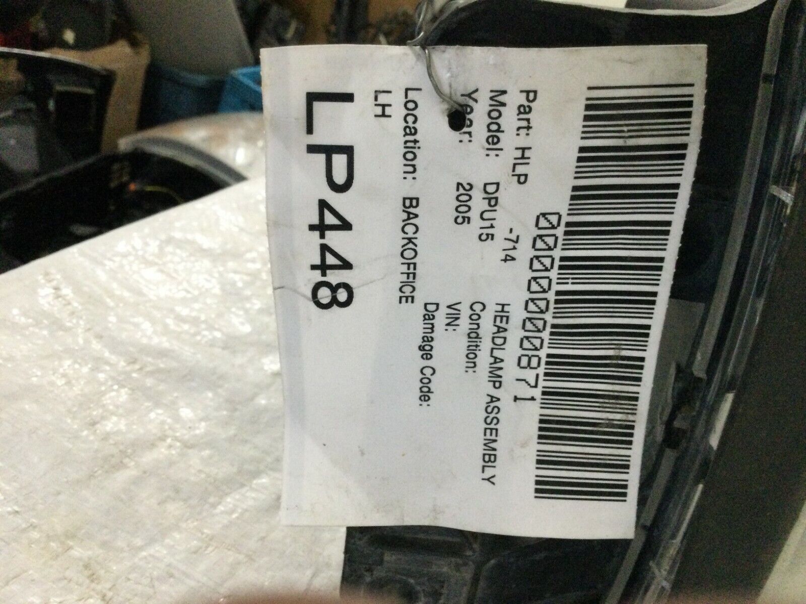 2002-2005 Dodge Ram Head Light 1500 Driver Left  Side 55077121AG OEM