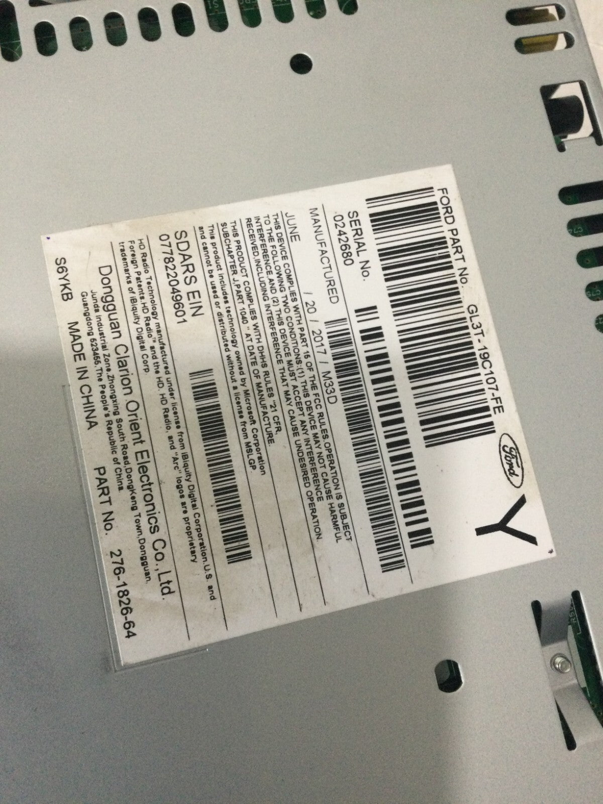 2016-2018 Ford F-150 F150 Audio Equipment Radio Receiver AM-FM-CD-MP3 OEM