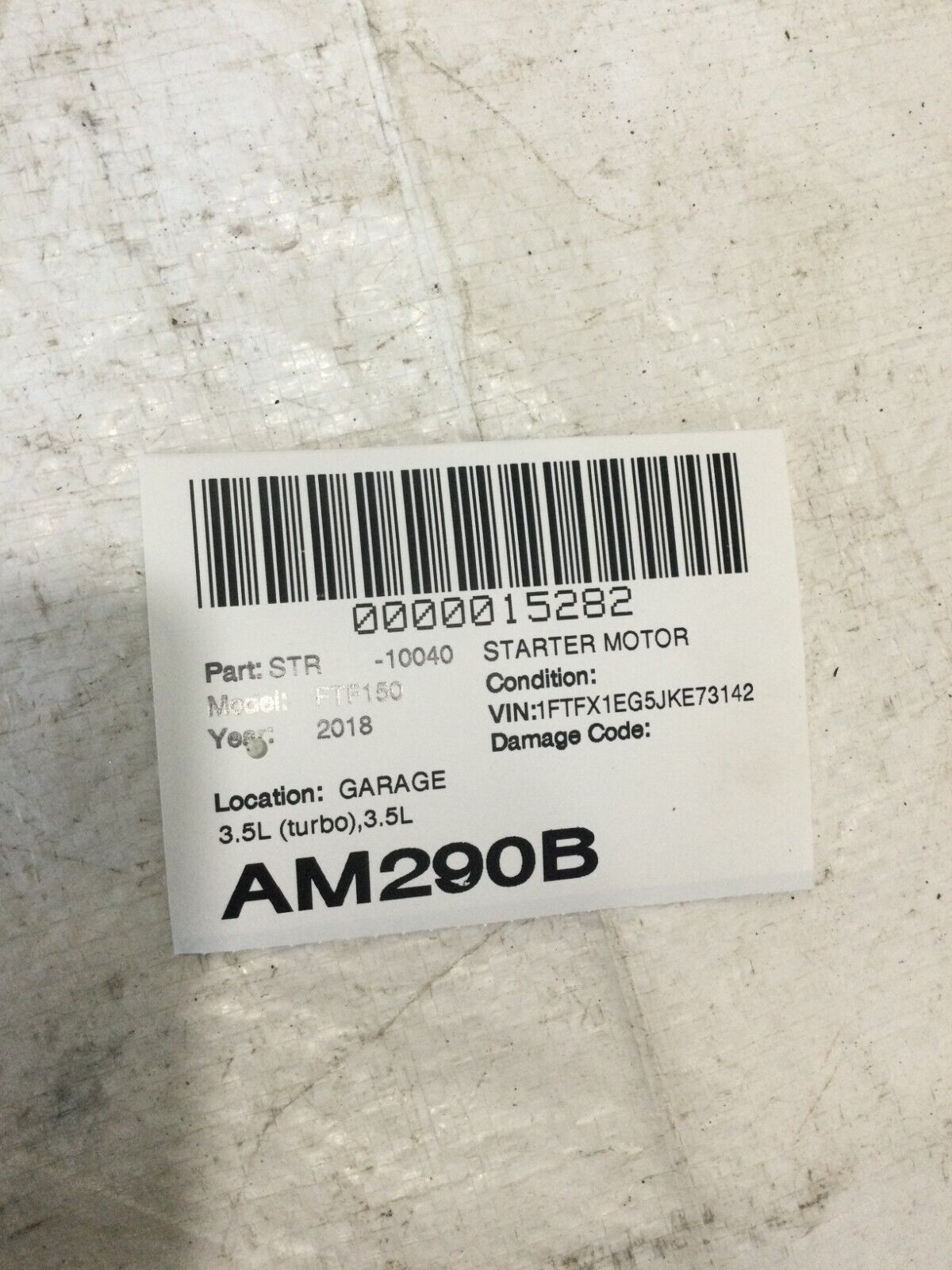 2018-2020 Ford F-150 F150 Engine Starter Motor 3.5L Lariat OEM