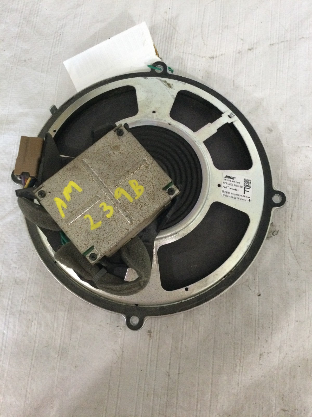 2007-2008 Infiniti G35 Rear Right Passenger Side Speaker OEM 28138 JK110