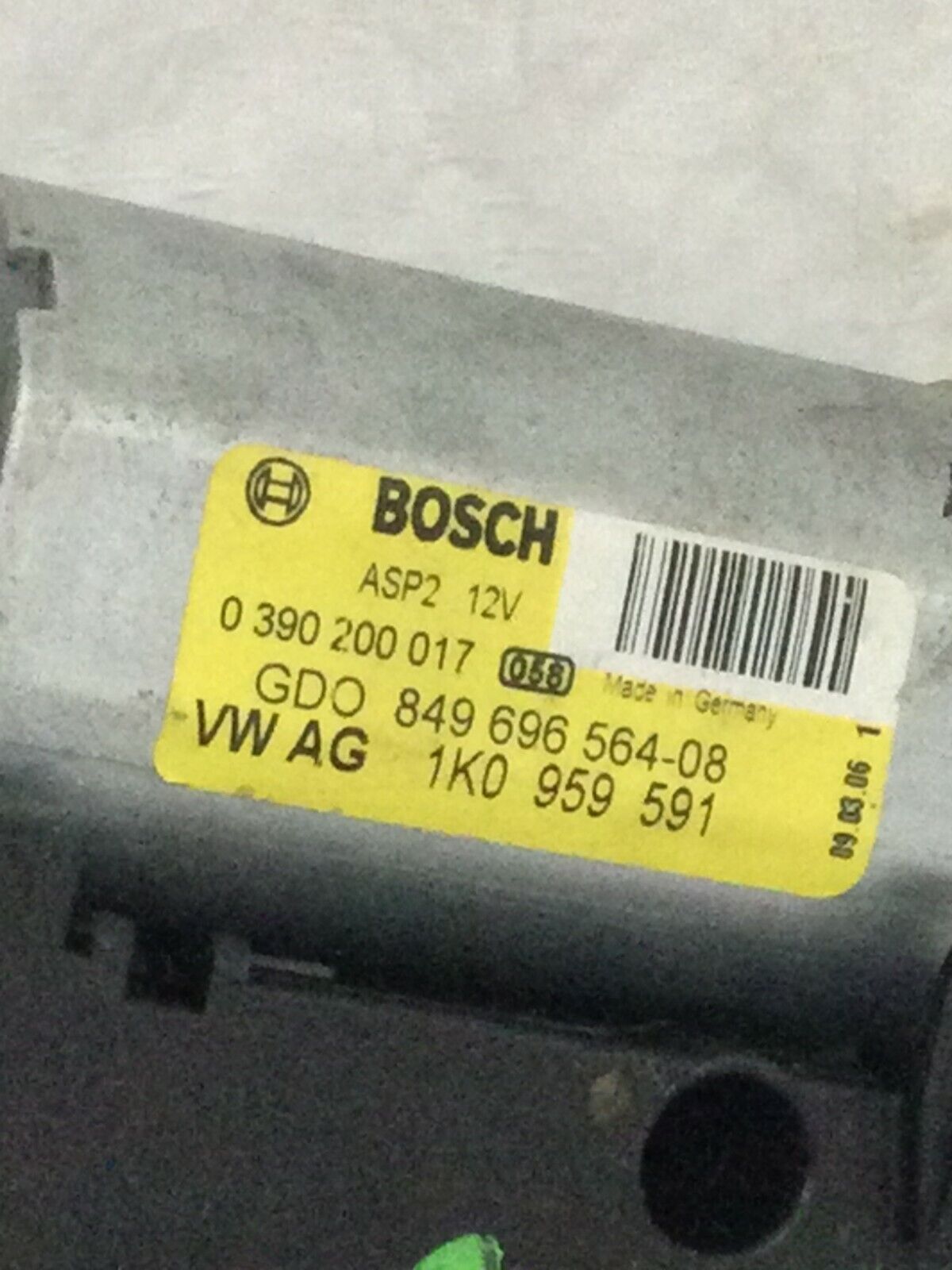 2007 Volkswagen Touareg Sun Roof Motor OEM 1K0959591 