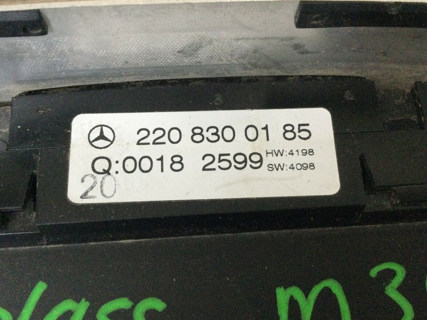 2004 Mercedes W220 S430 A/C Heater Dash Climate Control Unit 2208300185 OEM