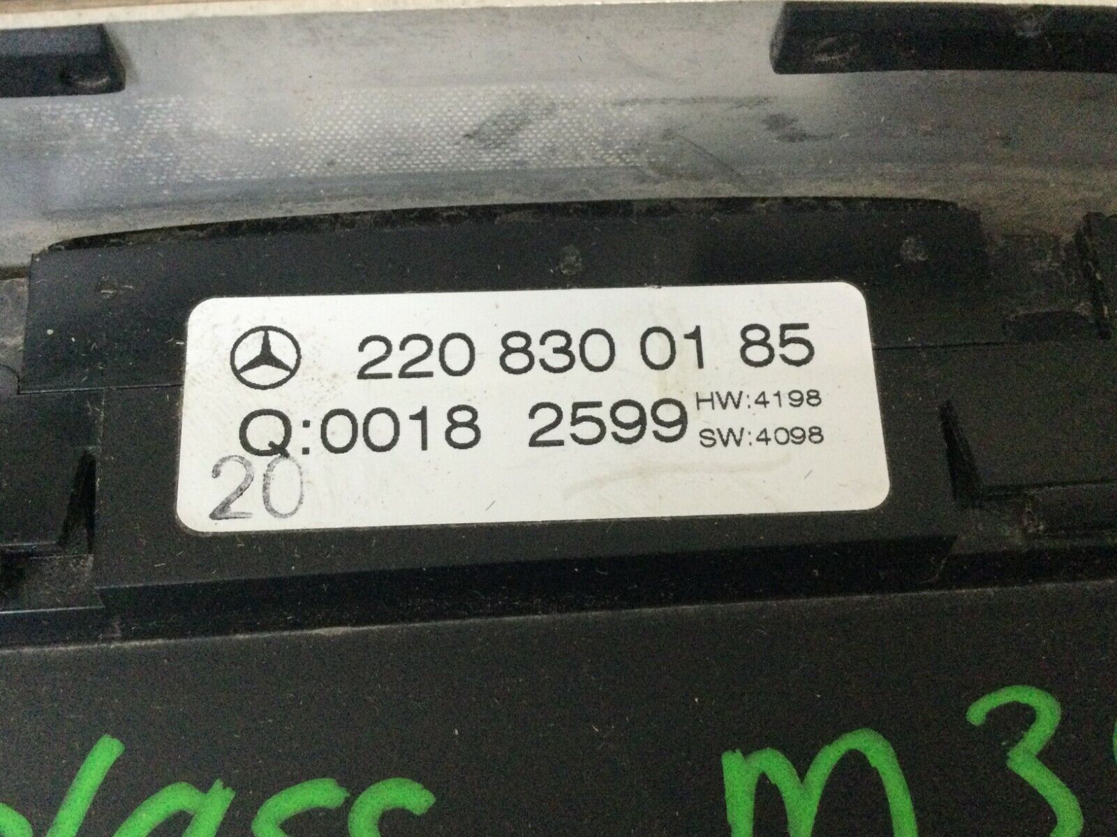 2004 Mercedes W220 S430 A/C Heater Dash Climate Control Unit 2208300185 OEM