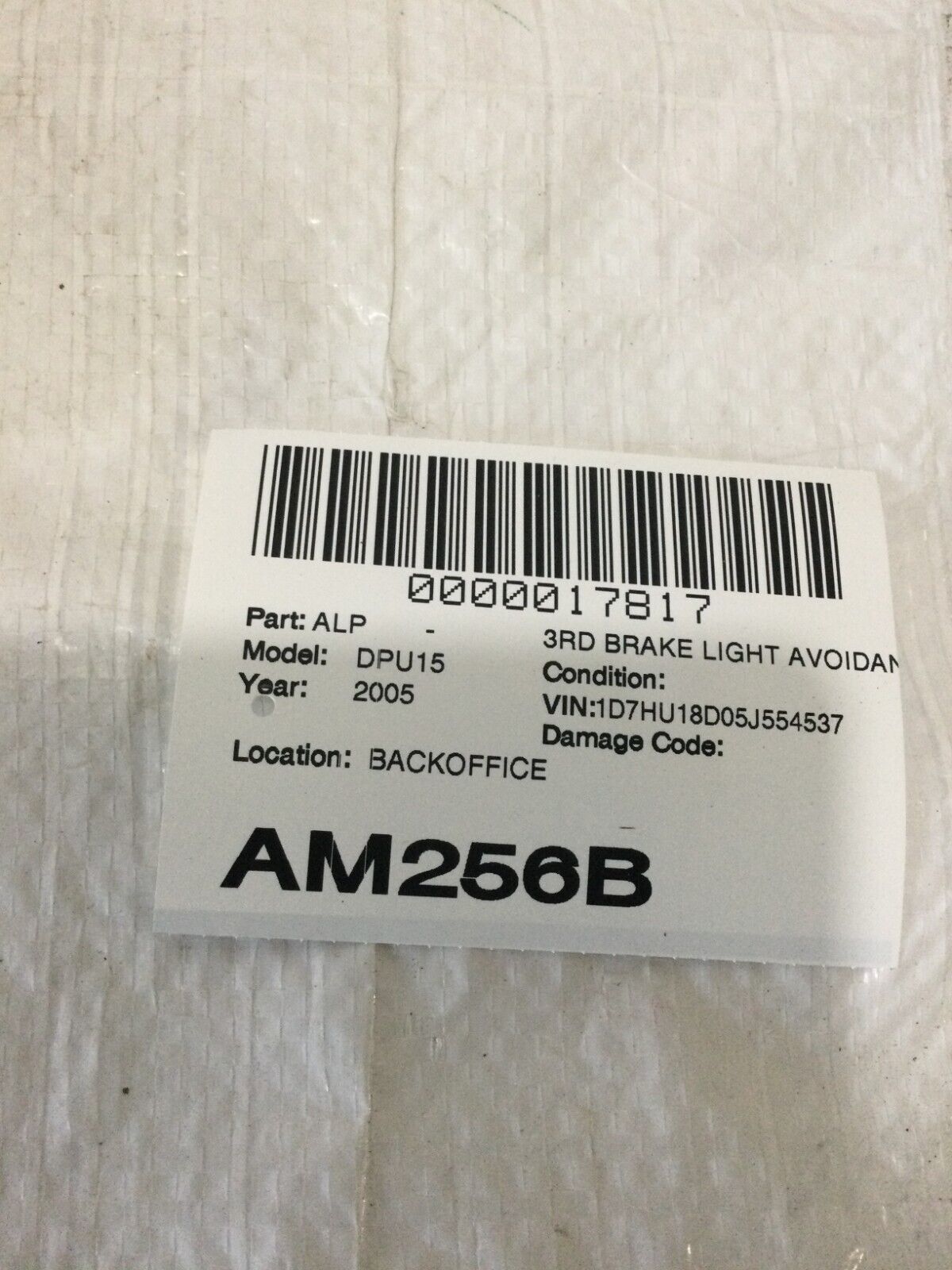 2005 Dodge Ram 1500 Third Brake Light Assembly OEM