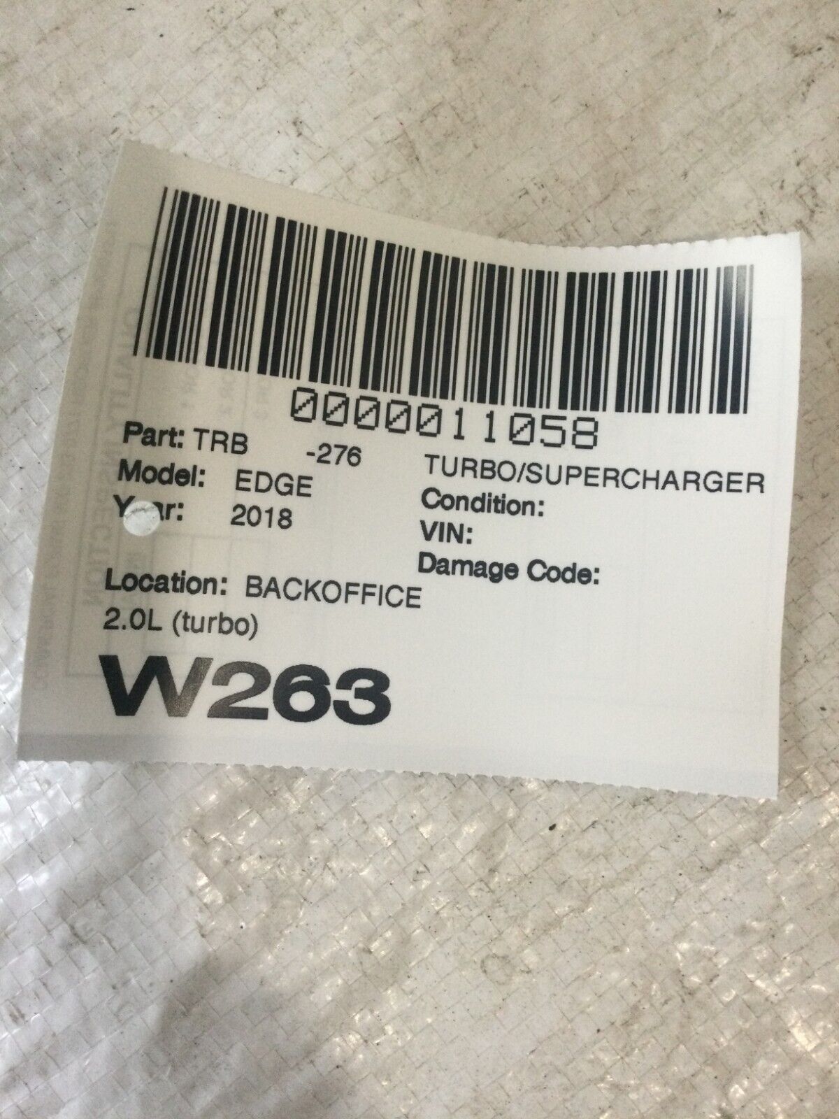 2018 Ford Edge 2.0L Turbo Turbocharger Supercharger OEM F2GE-9G438-BB