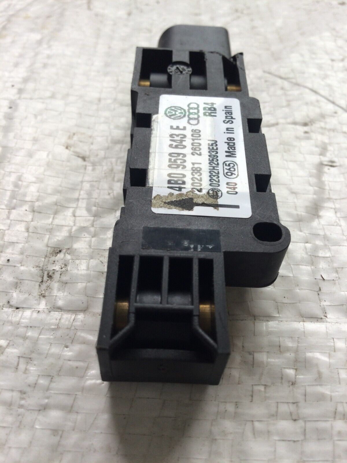 2007 Volkswagen Touareg Crash Impact Sensor Module 4B0959643E OEM