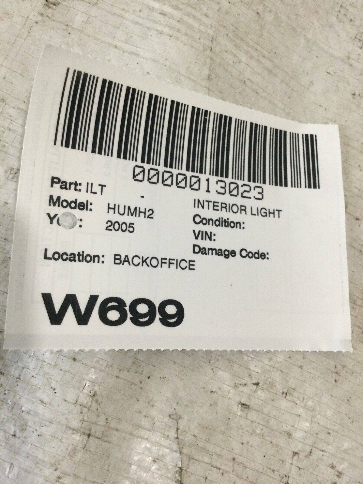2005 Hummer H2 Interior Light OEM
