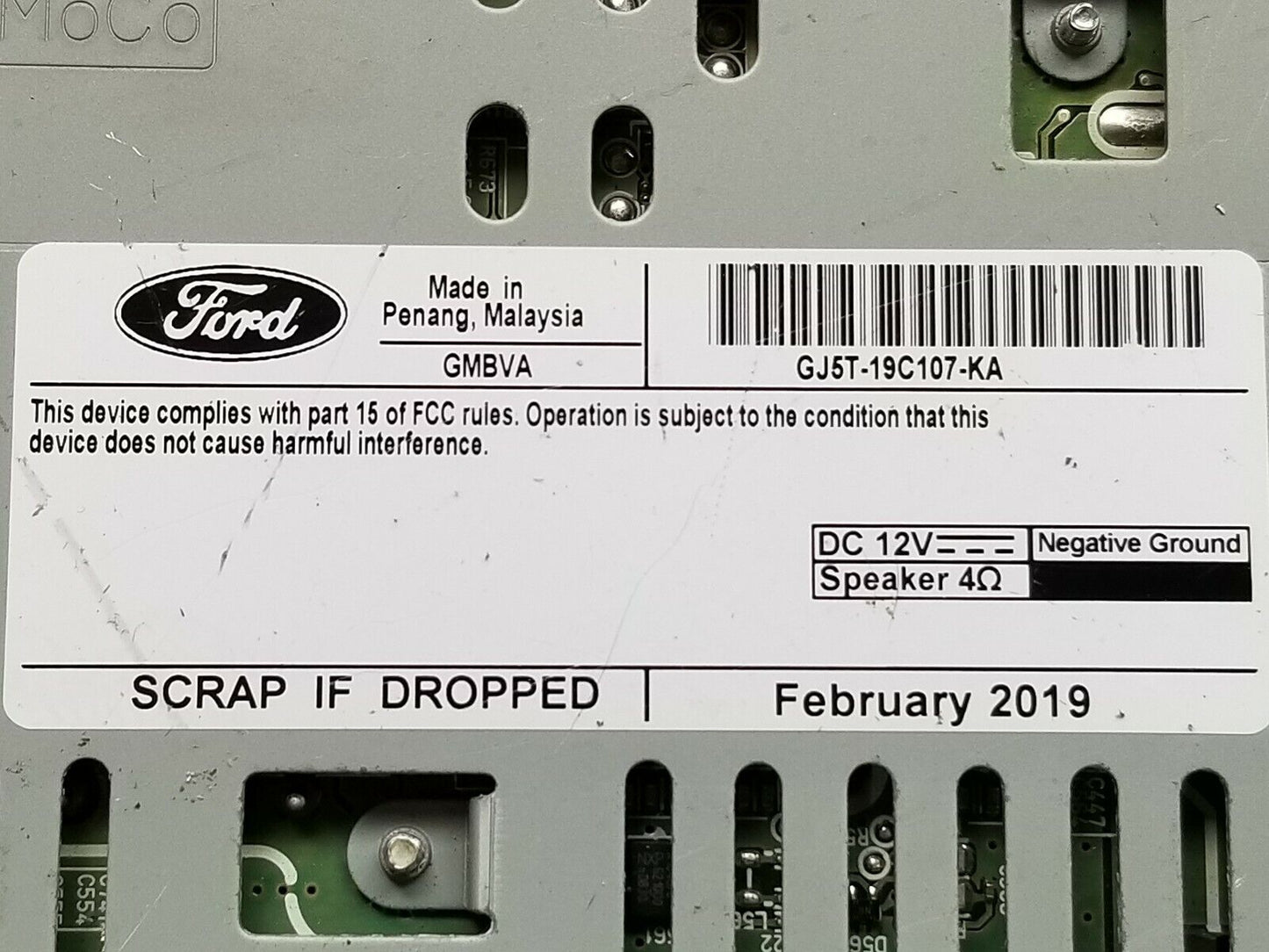 19 2019 Ford Escape Audio Radio Receiver GJ5T19C107KA OEM 