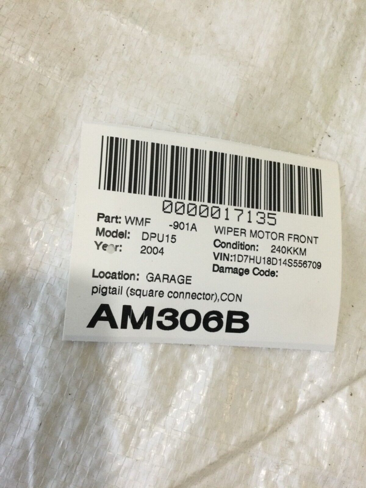 2004 Dodge Ram 1500  Front Wiper  Motor w/ Linkage Assembly OEM