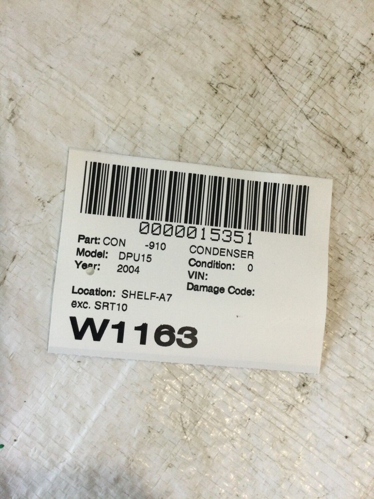 2004 Dodge Ram 1500  Condenser Assembly 993AA OEM