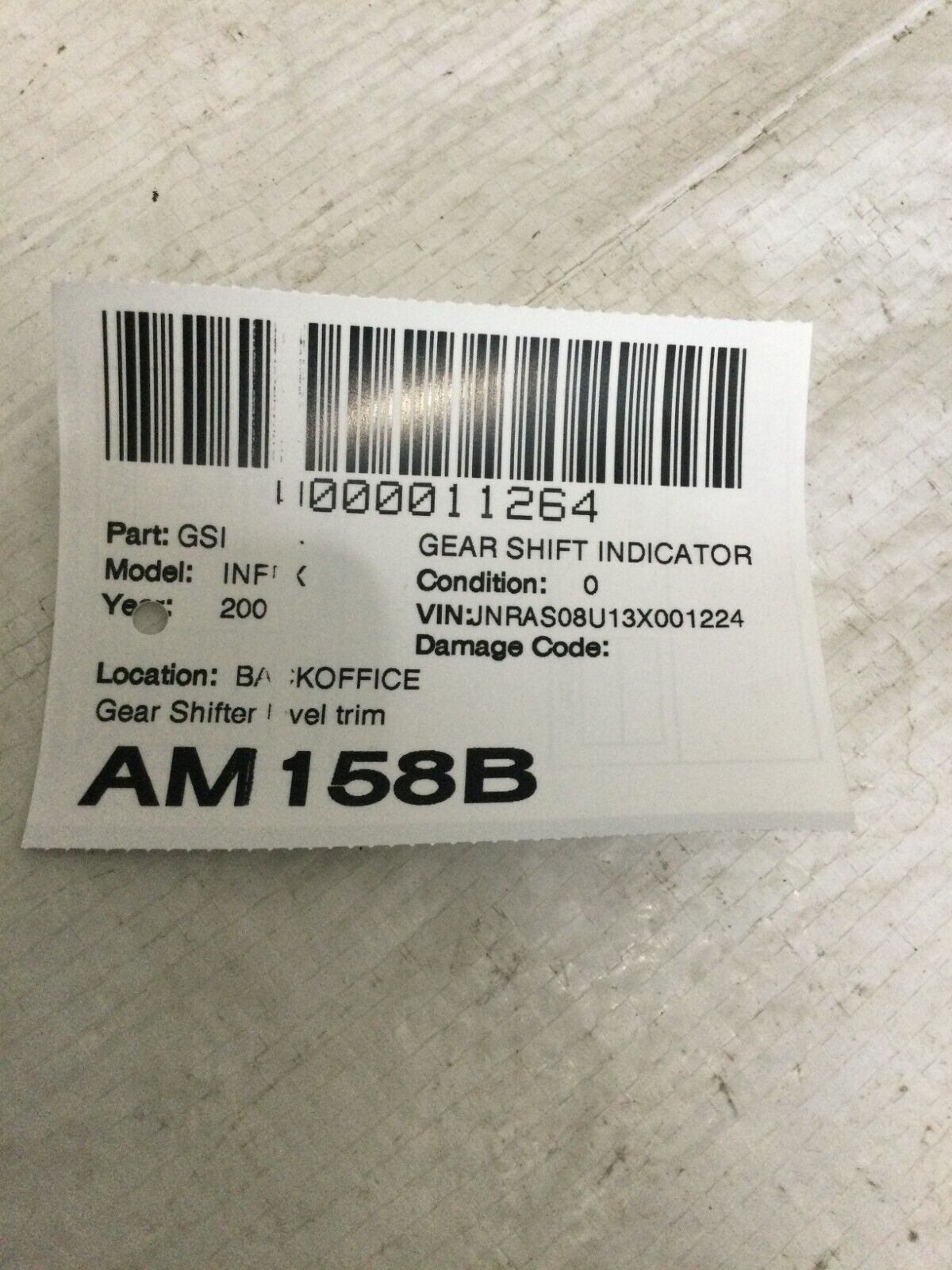 2003-2005 Infiniti FX35 Shifter Trim Bezel Cup Holder OEM 96941 CG000