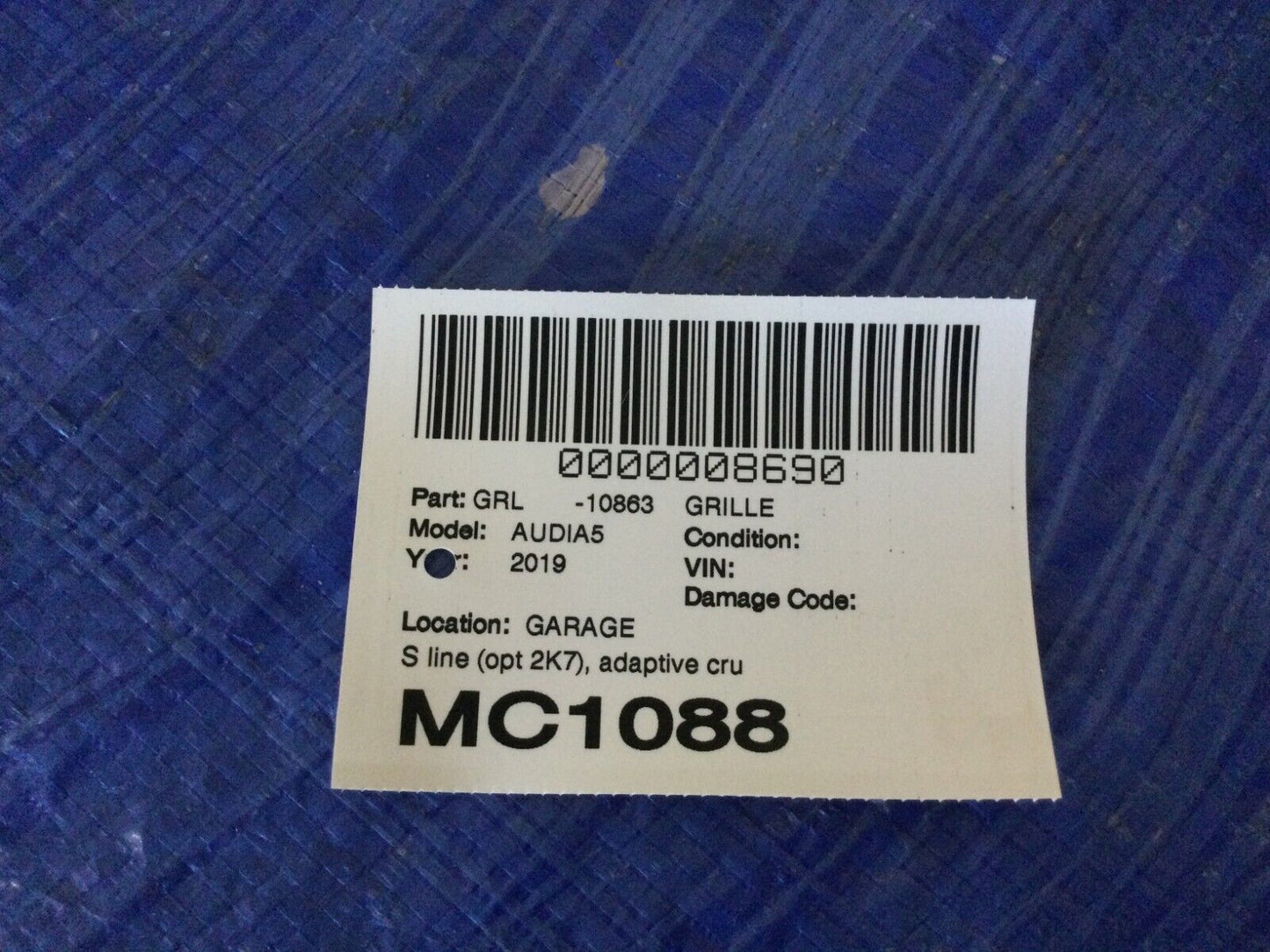 2017 2018 2019 Audi A5 S5 Quattro Front Grille OEM