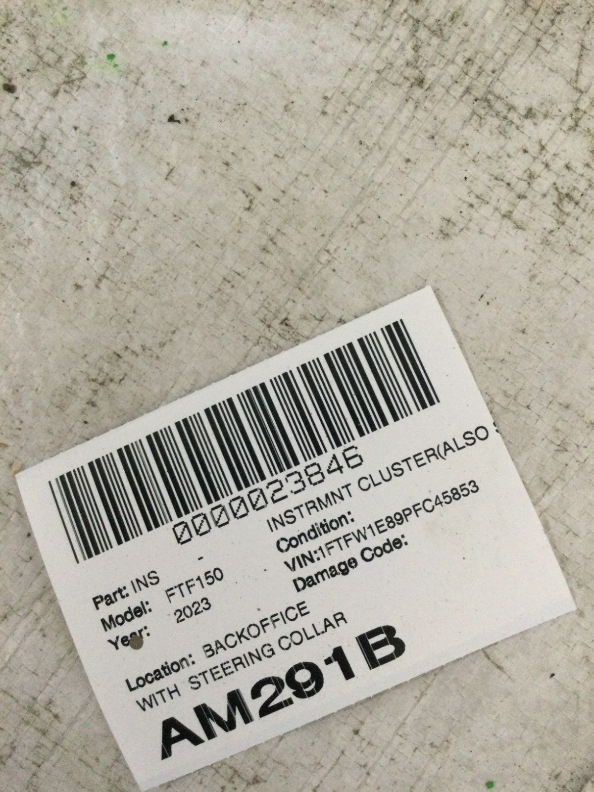 2023 Ford F150 F-150 Instrument Cluster Bezel W/ Steering Collar OEM