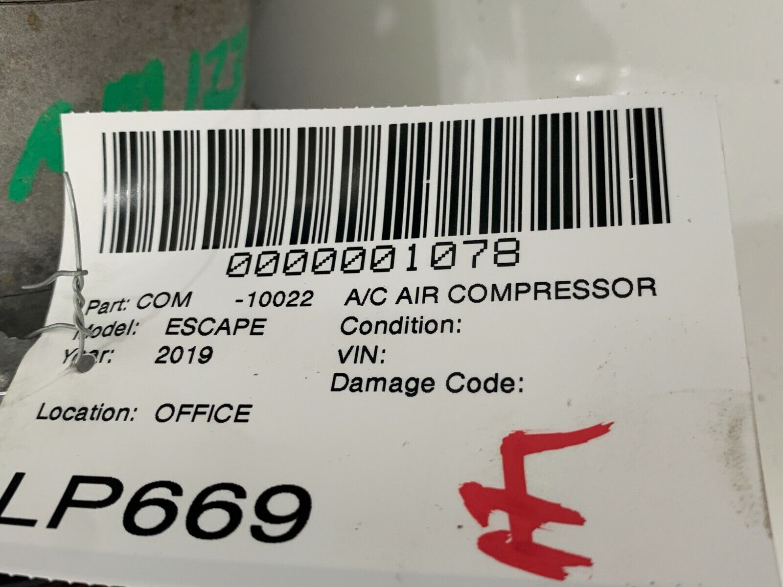 2019 Ford Escape A/C Compressor GV61-19D629-CC 