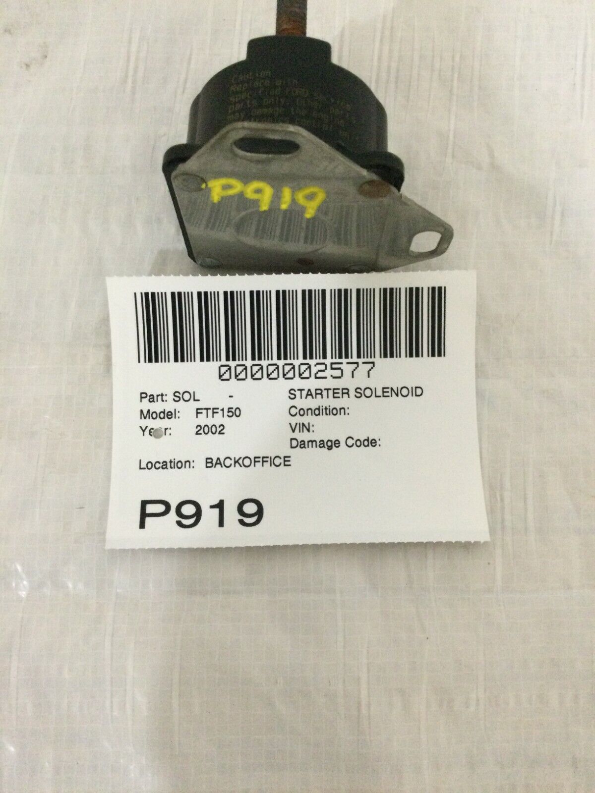 2002 Ford F-150 F150 Starter Solenoid OEM