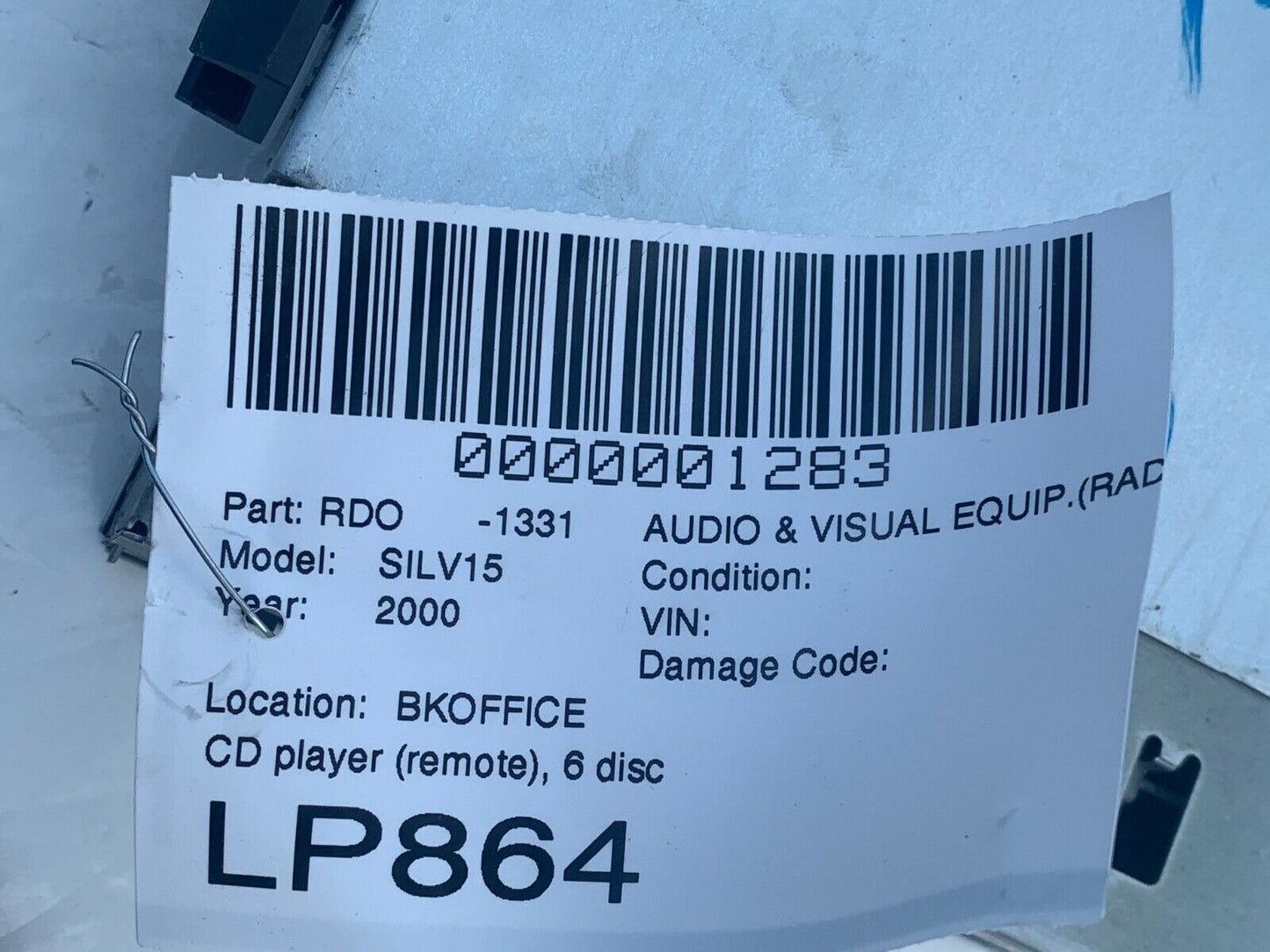 2000-2002 Chevy Silverado 1500 Single CD DVD Player Changer Receiver 16231055 OE