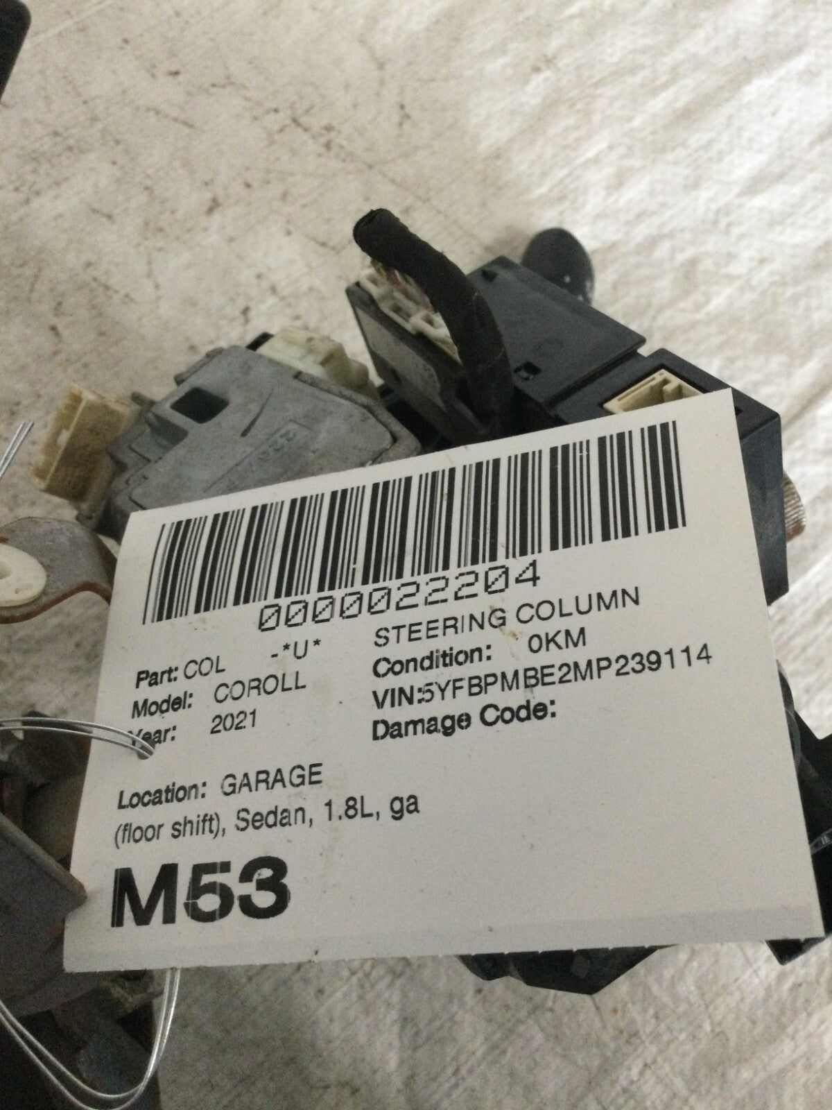 2021 Toyota Corolla Steering Column OEM 45250-02M51