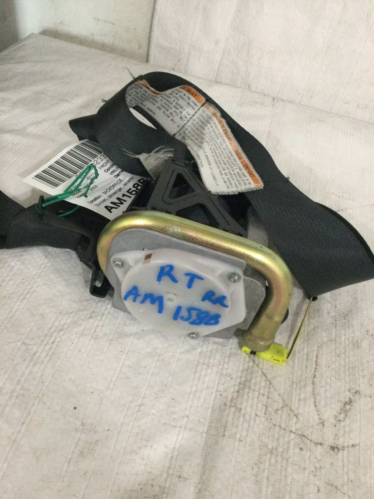 2003 Infiniti FX35 Front Right Passenger Seat Belt Retractor OEM