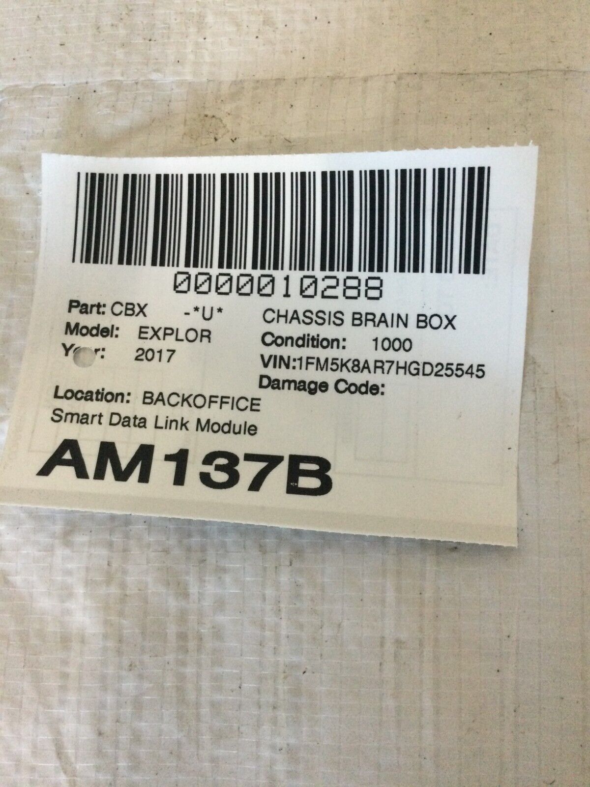 2017 Ford Explorer Network Gateway Smart Data Link Module OEM HB5T-14F642-AA