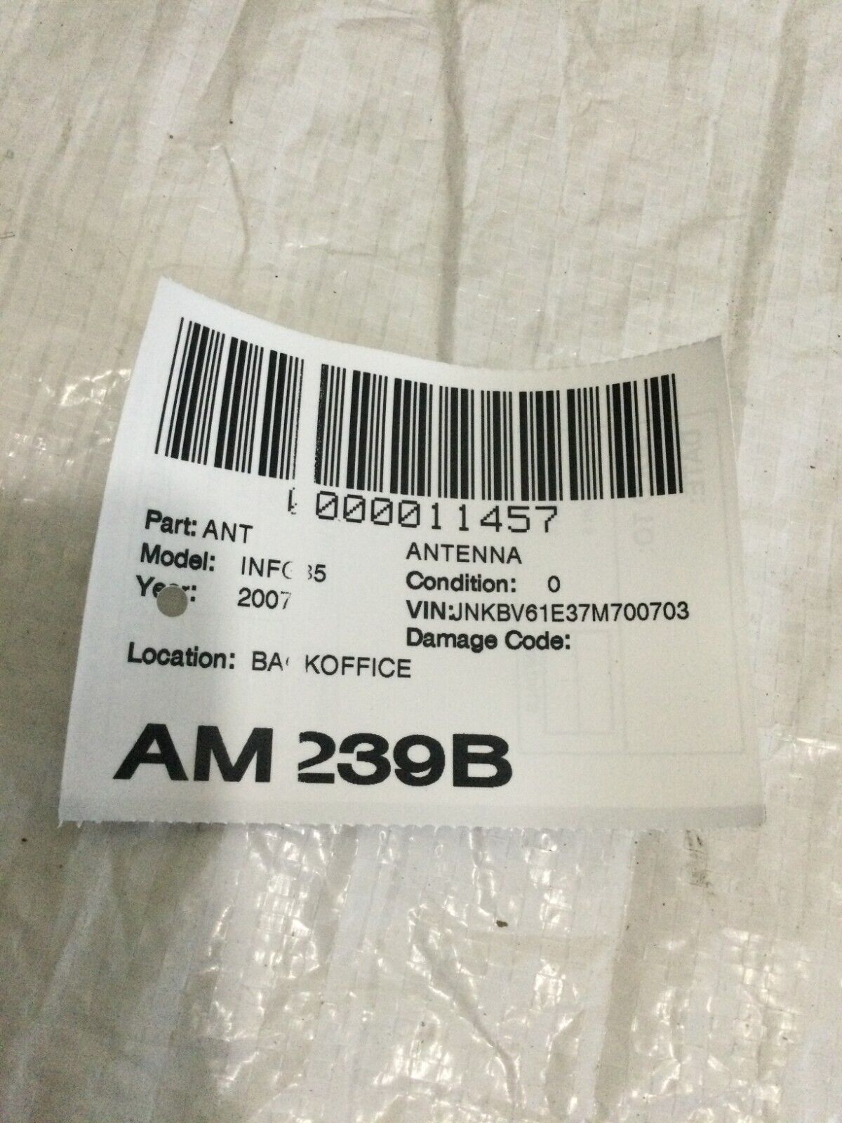 2007-2008 Infiniti G35 Keyless Entry Control Module OEM 4080806900