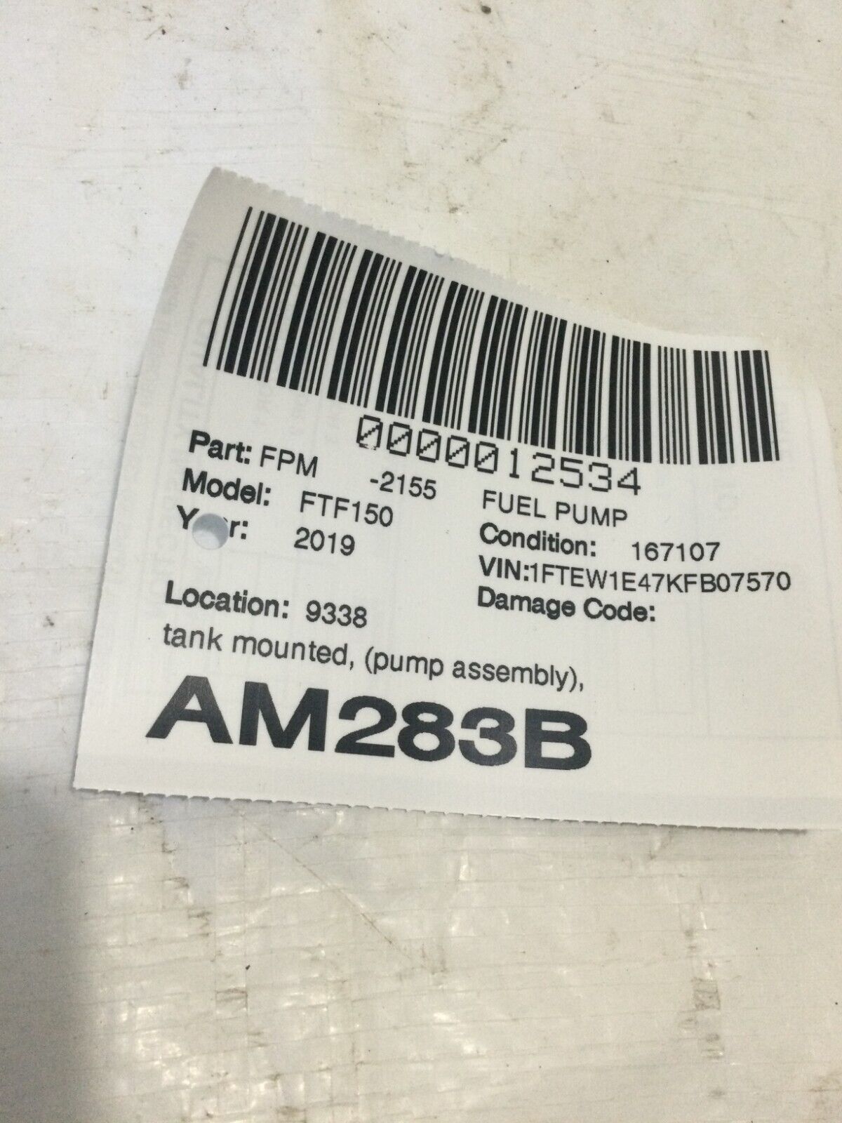 2018-2020 Ford F-150 F150 Fuel Pump OEM 3.5L