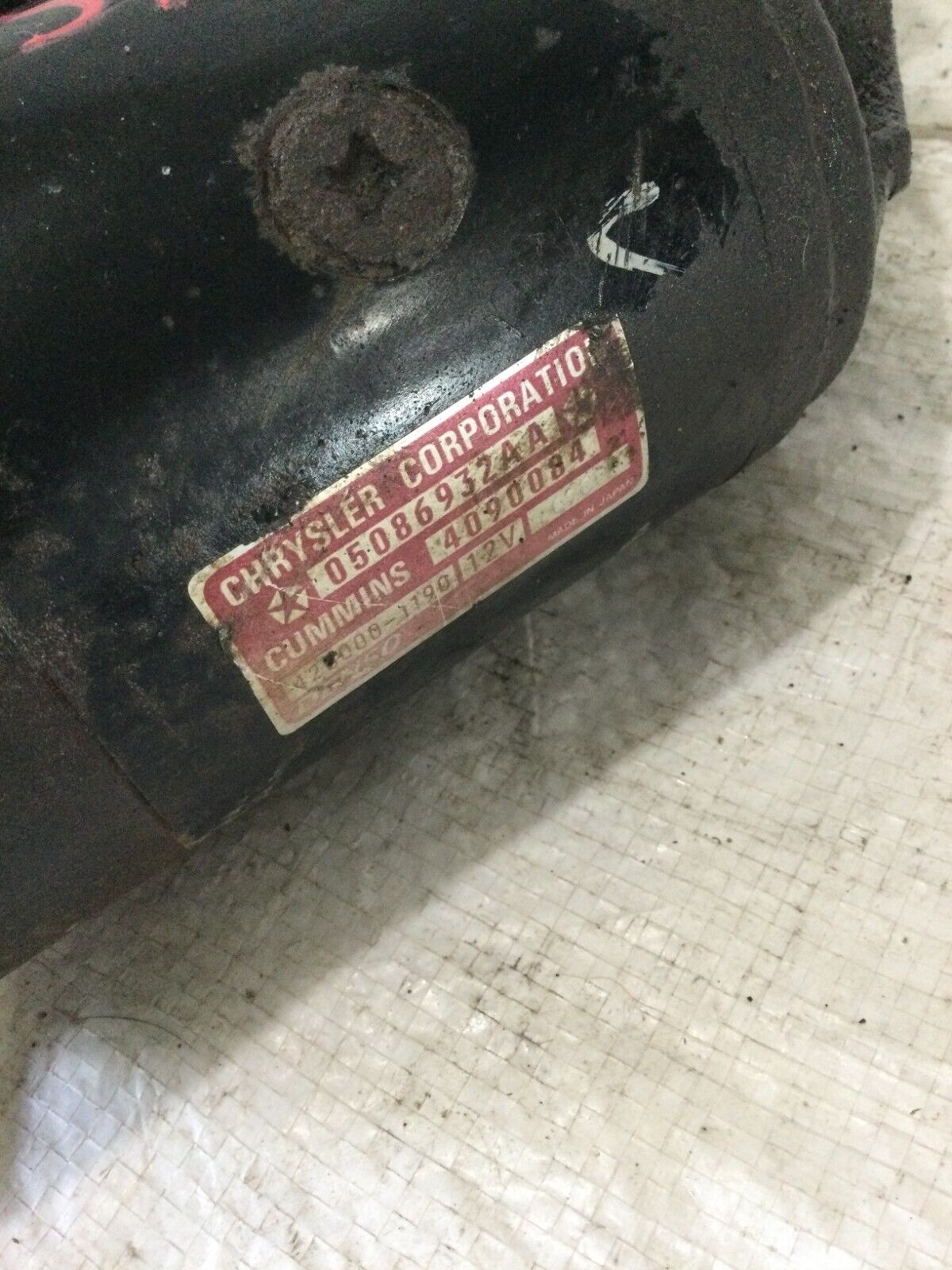 2006 Dodge Ram 3500 Diesel Engine Starter Motor 5.9L 05086932AA OEM
