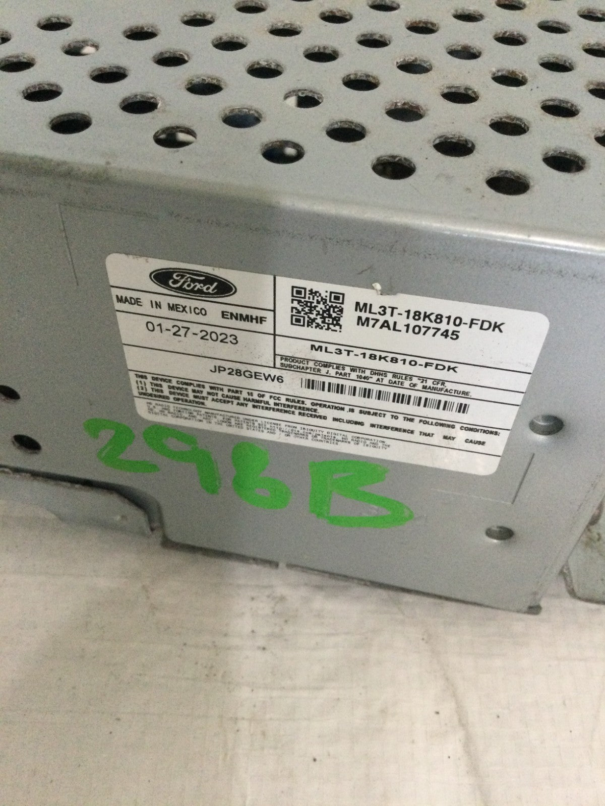 2023 Ford F150 F-150 Radio Audio Receiver OEM ML3T-18K810-FDK