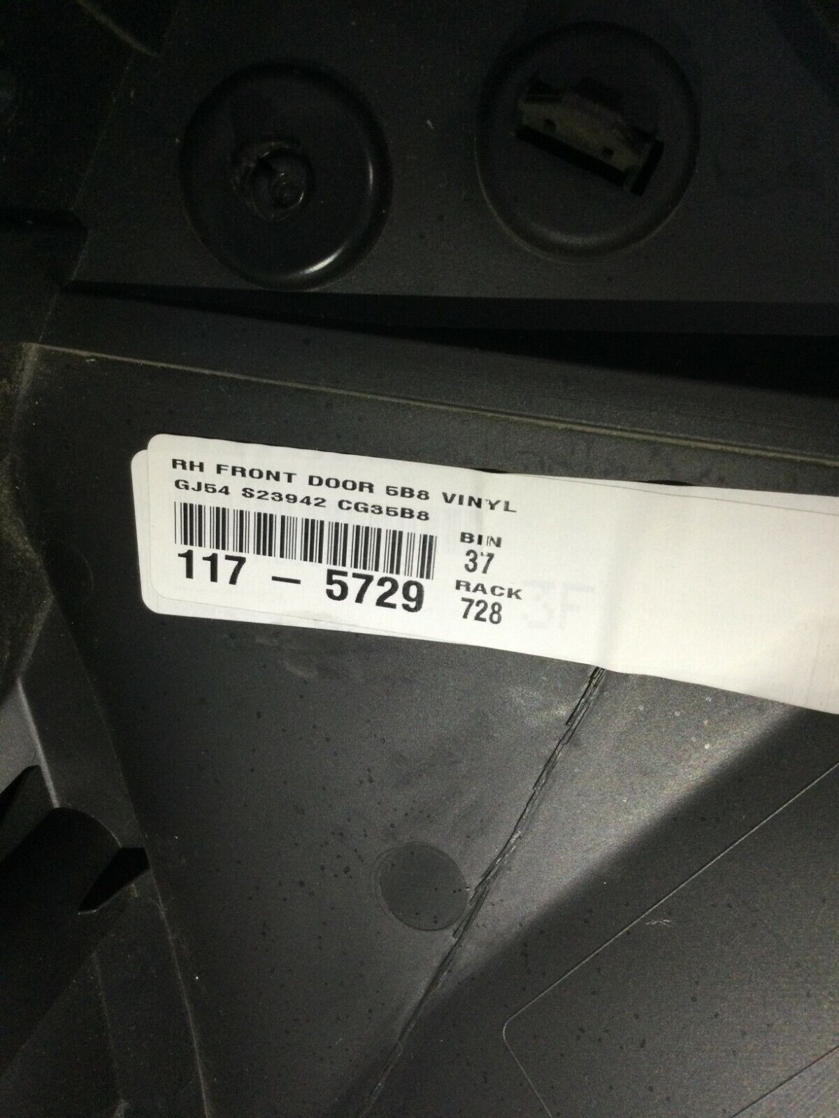 2017 Ford Escape SE Front Right Passenger Interior Door Trim Panel Black OEM