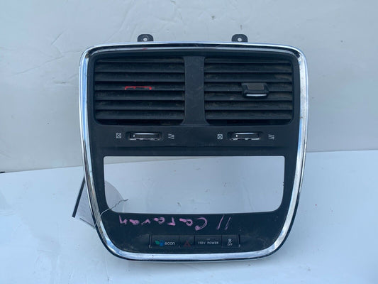 2011-2018 Dodge Grand Caravan Center Dash Radio Trim Bezel W/ Vent 1SQ531X9AD OE