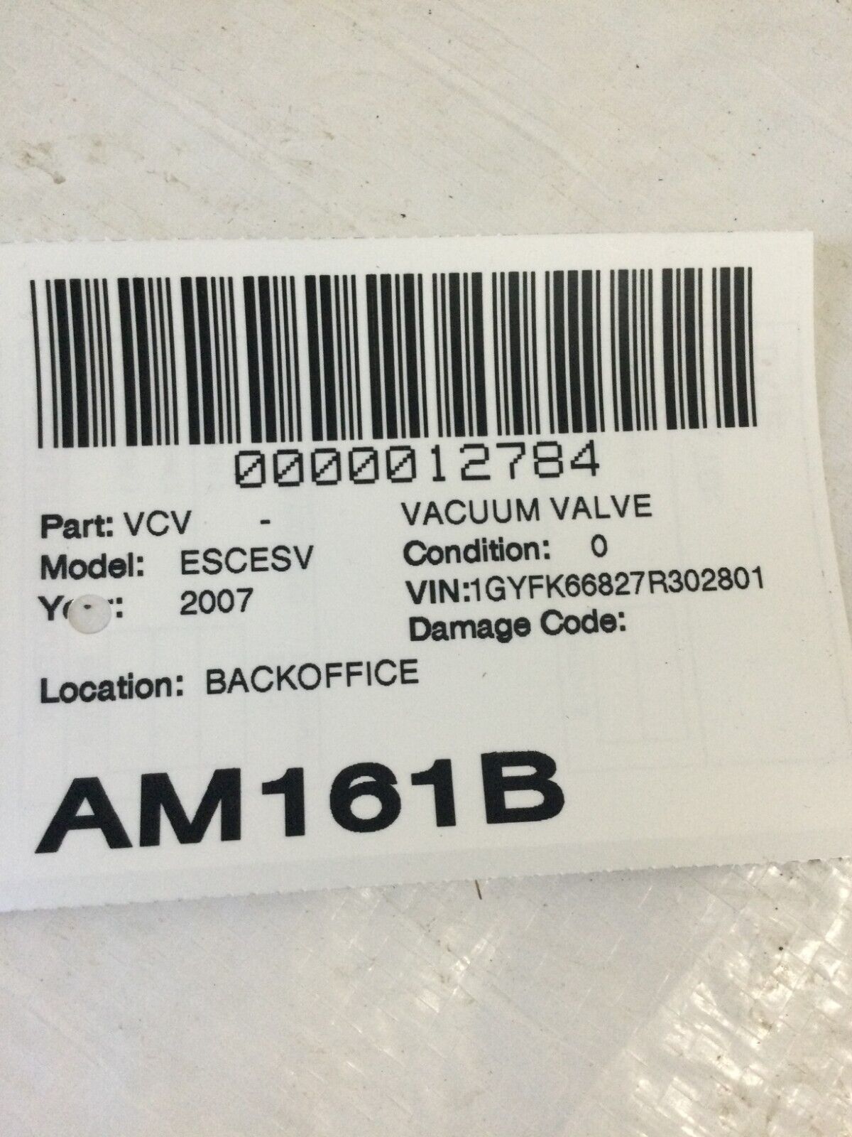 2007- 2010 Cadillac Escalade ESV Vacuum Valve 52402599 OEM