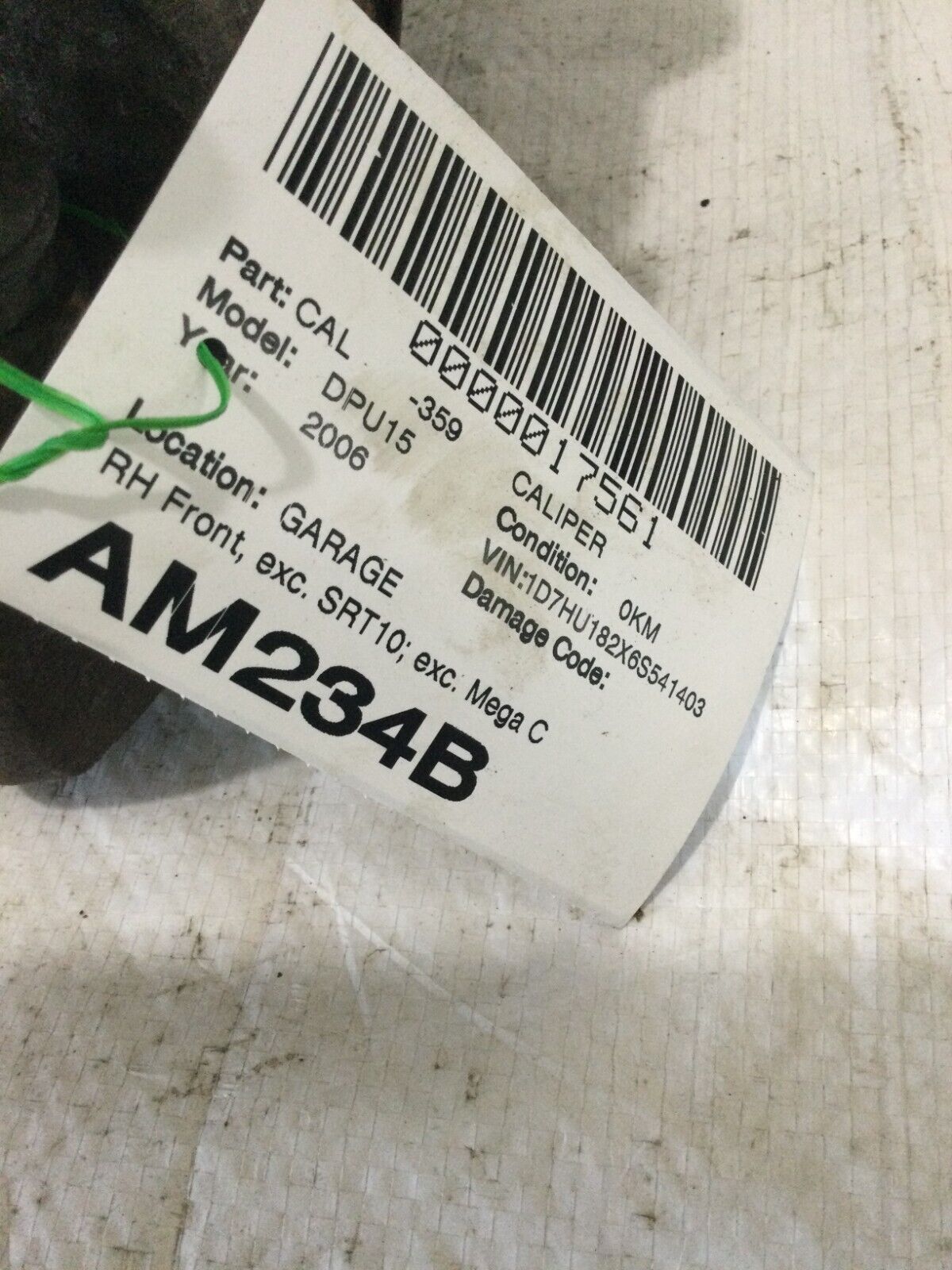 2006-2008 Dodge Ram 1500 Right Front Brake Caliper OEM