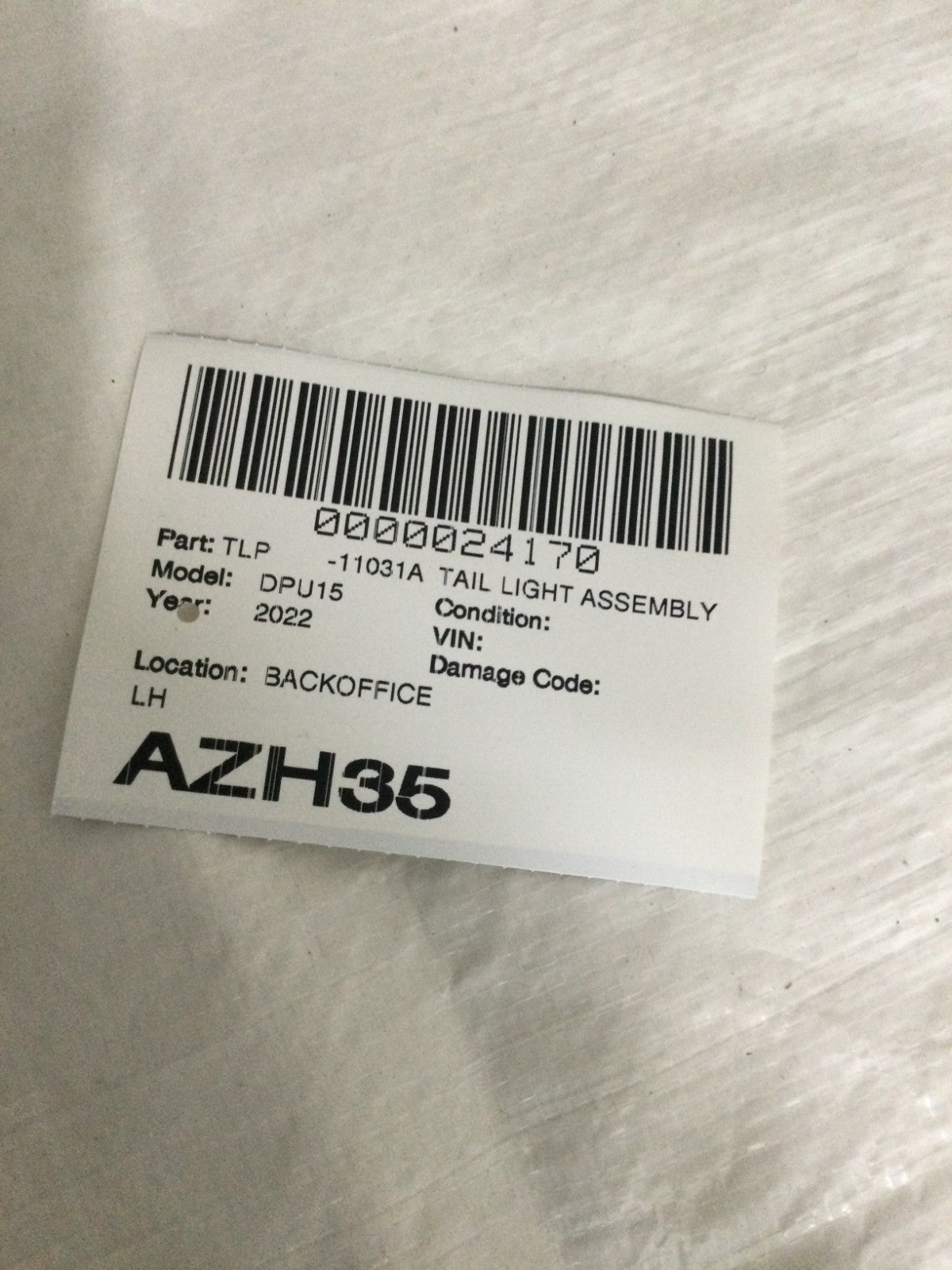 2019-2024 Dodge Ram 1500 Left Driver Side Tail Light OEM 55112993AD