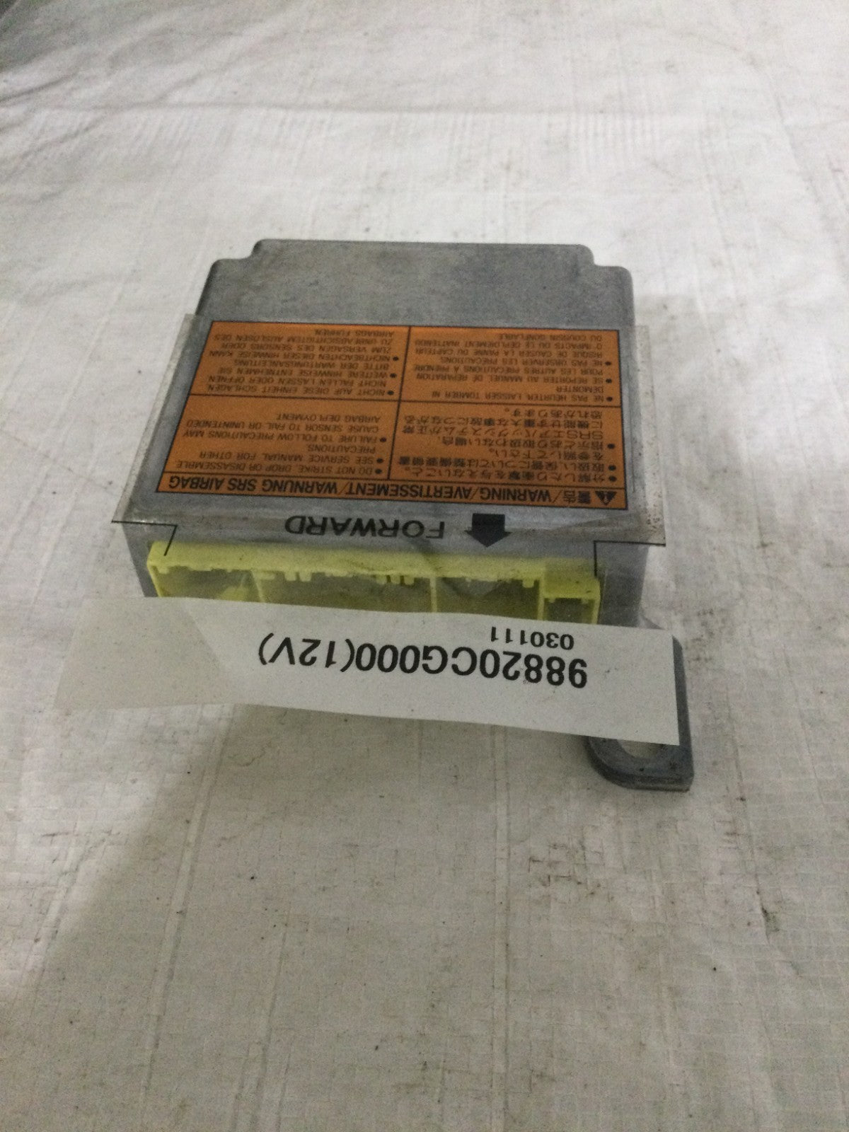 2003 Infiniti FX35 SRS Computer Control Module OEM 98820CG000