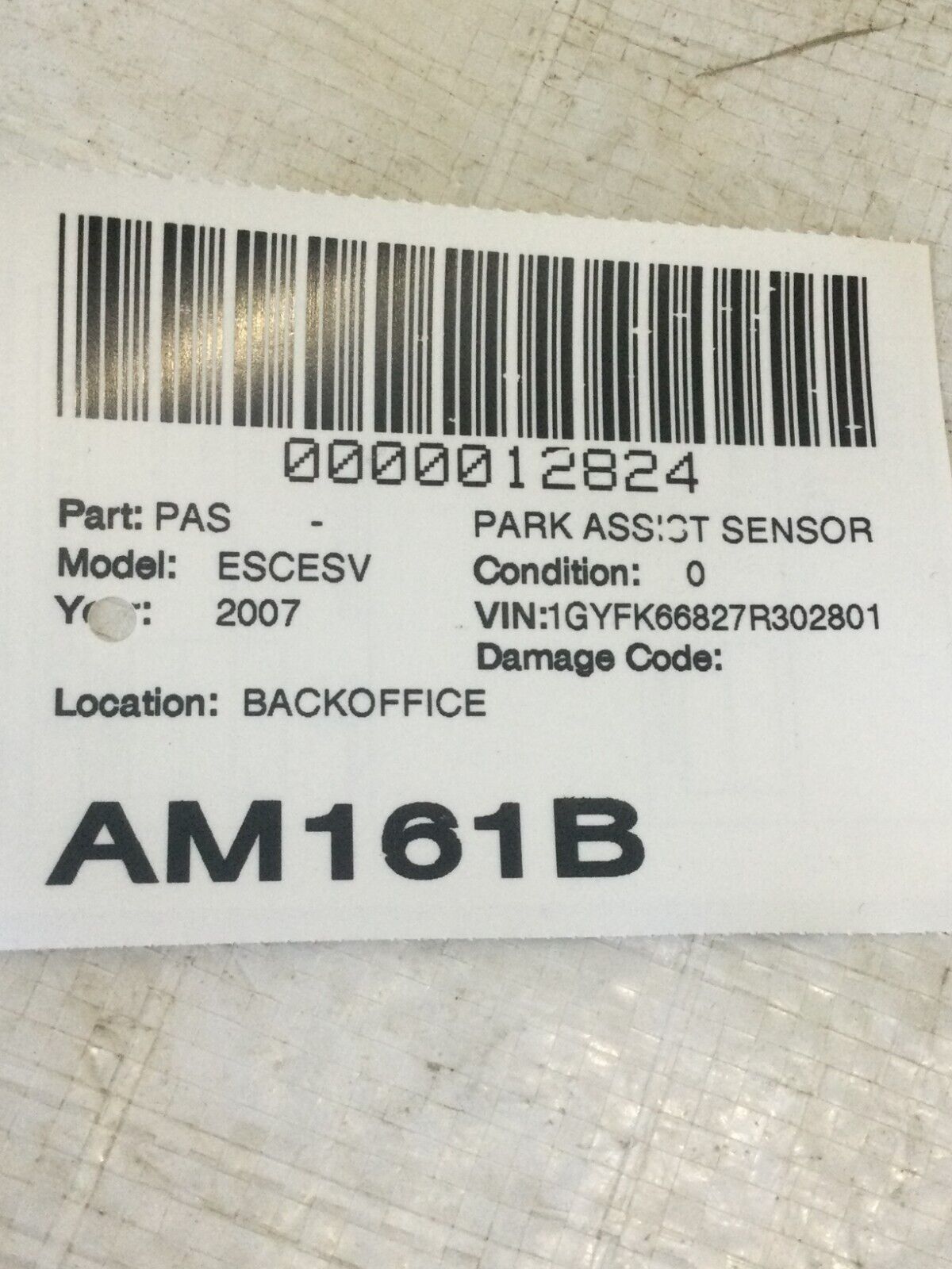 2007 Cadillac Escalade ESV Backup Reverse Parking Aid Sensor 21997869 OEM