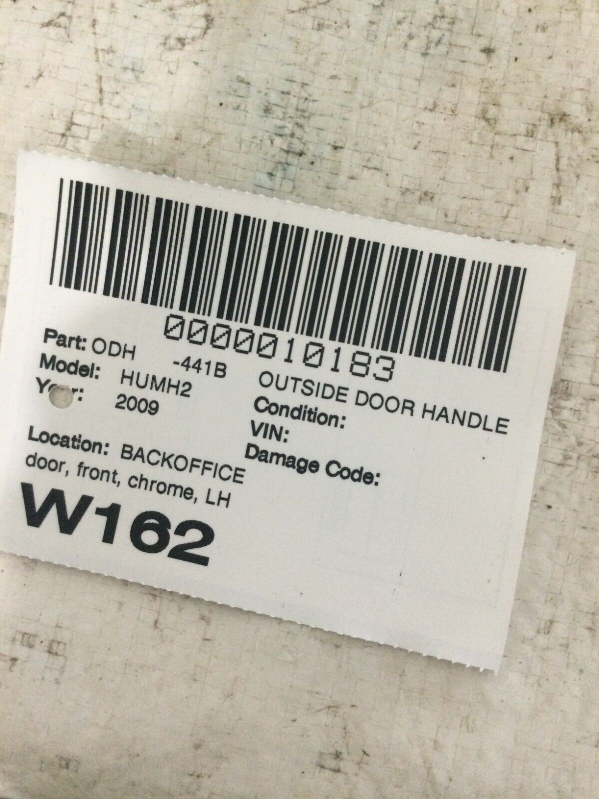 2005-207 Hummer H2 Front Left Driver Side Exterior Door Handle OEM 15104790
