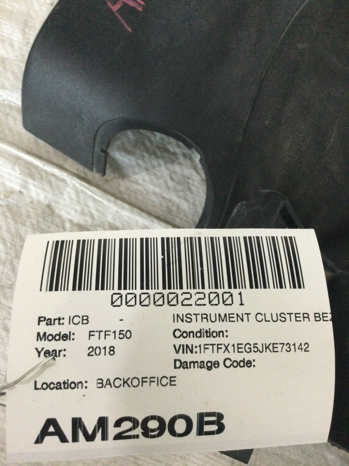 2018 Ford F-150 Instrument Cluster Bezel OEM
