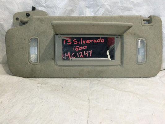2007-2013 Chevy Silverado 1500 Illuminated Left Driver Side Sun Visor OEM LH
