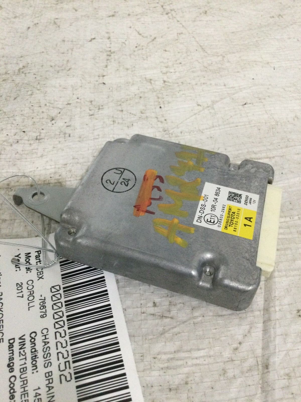 2017 Toyota Corolla Driver Assist Support Control Module 88150-02010 OEM