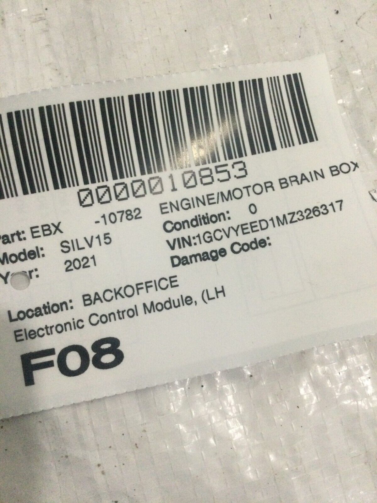 2019-2022 Chevrolet Silverado1500 Engine Control Unit ECU ECM 12721317 OEM 5.3L